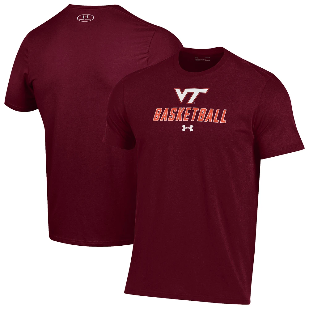 Men's Under Armour Maroon Virginia Tech Hokies Basketball Performance T-Shirt