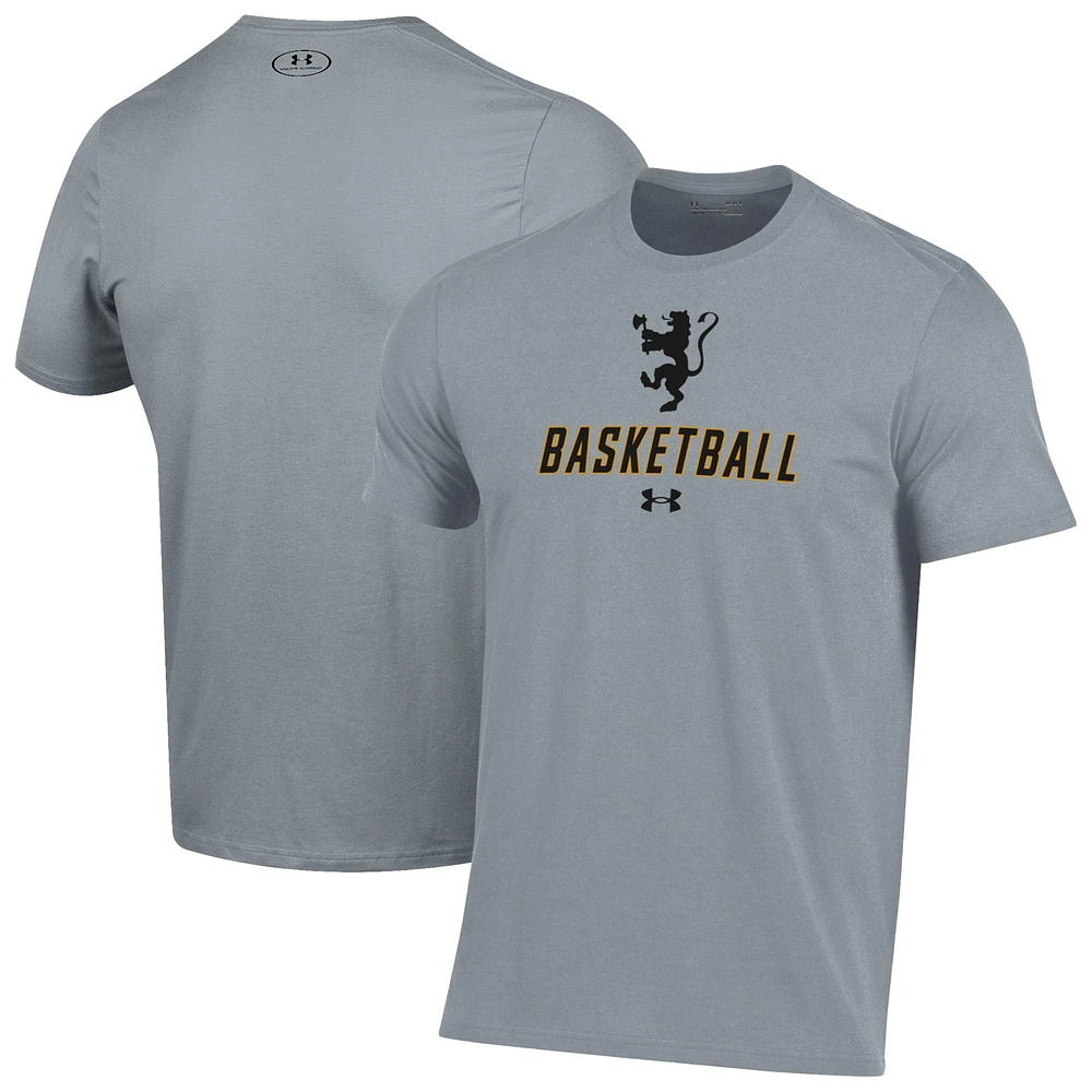 Men's Under Armour Gray St. Olaf Oles Basketball Performance T-Shirt