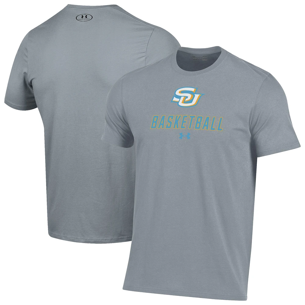 Men's Under Armour Gray Southern University Jaguars Basketball Performance T-Shirt