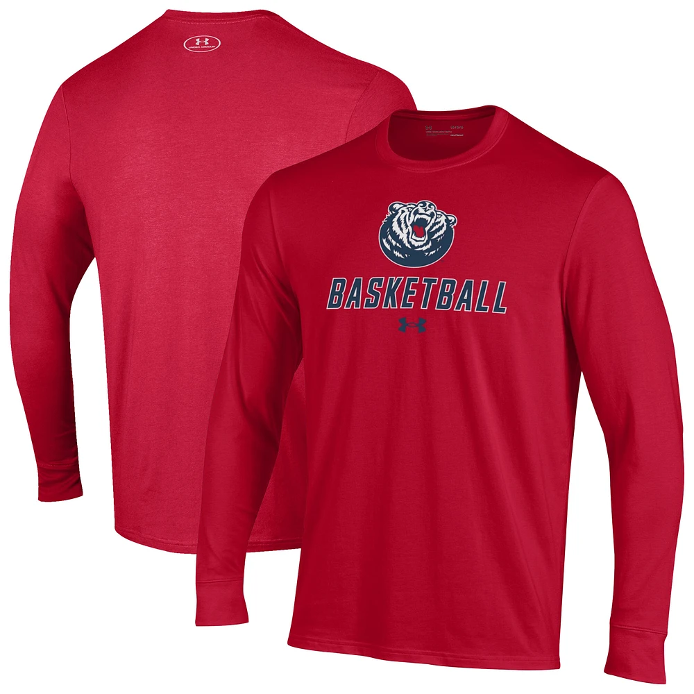 Men's Under Armour Red Belmont Bruins Basketball Performance Long Sleeve T-Shirt