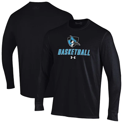 Men's Under Armour Johns Hopkins Blue Jays Basketball Performance Long Sleeve T-Shirt