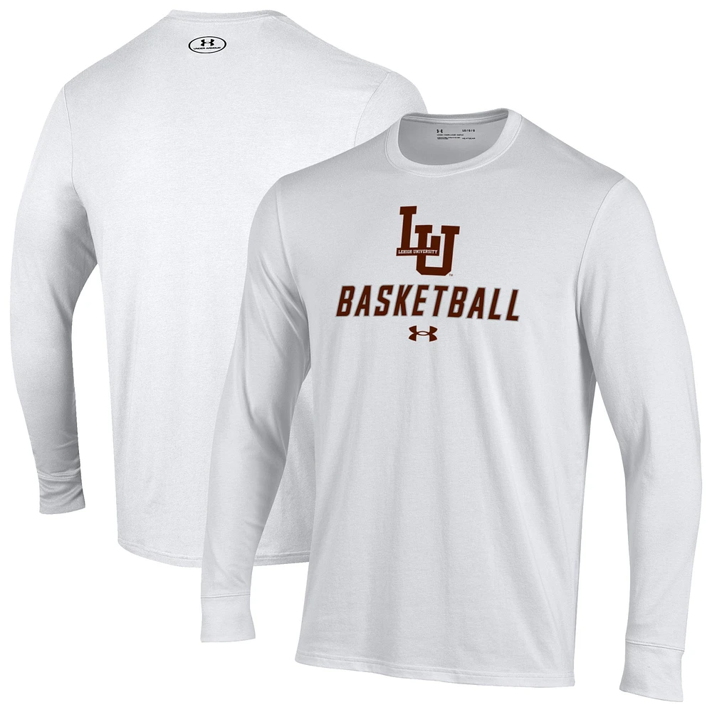 Men's Under Armour Lehigh Mountain Hawks Basketball Performance Long Sleeve T-Shirt