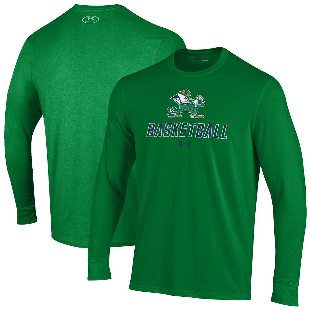 Men's Under Armour Notre Dame Fighting Irish Basketball Performance Long Sleeve T-Shirt