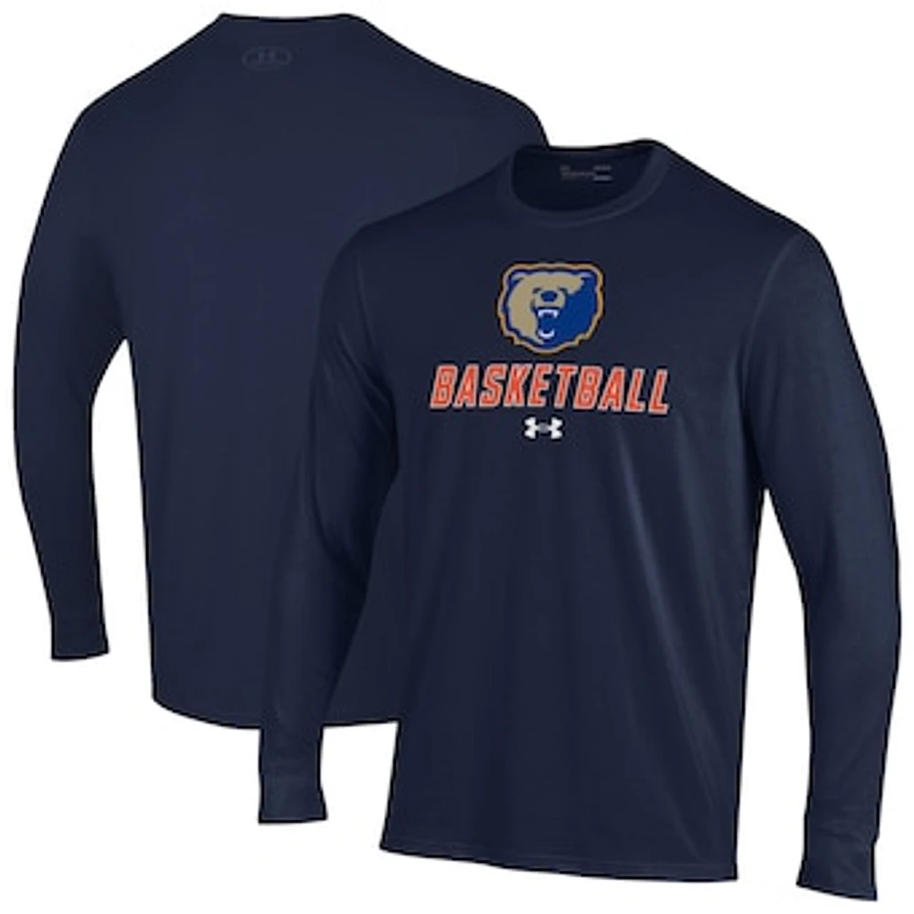 Men's Under Armour Navy Morgan State Bears Basketball Performance Long Sleeve T-Shirt
