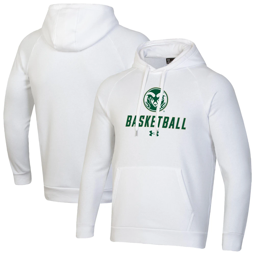 Men's Under Armour Colorado State Rams Basketball Rival Raglan Fleece Pullover Hoodie