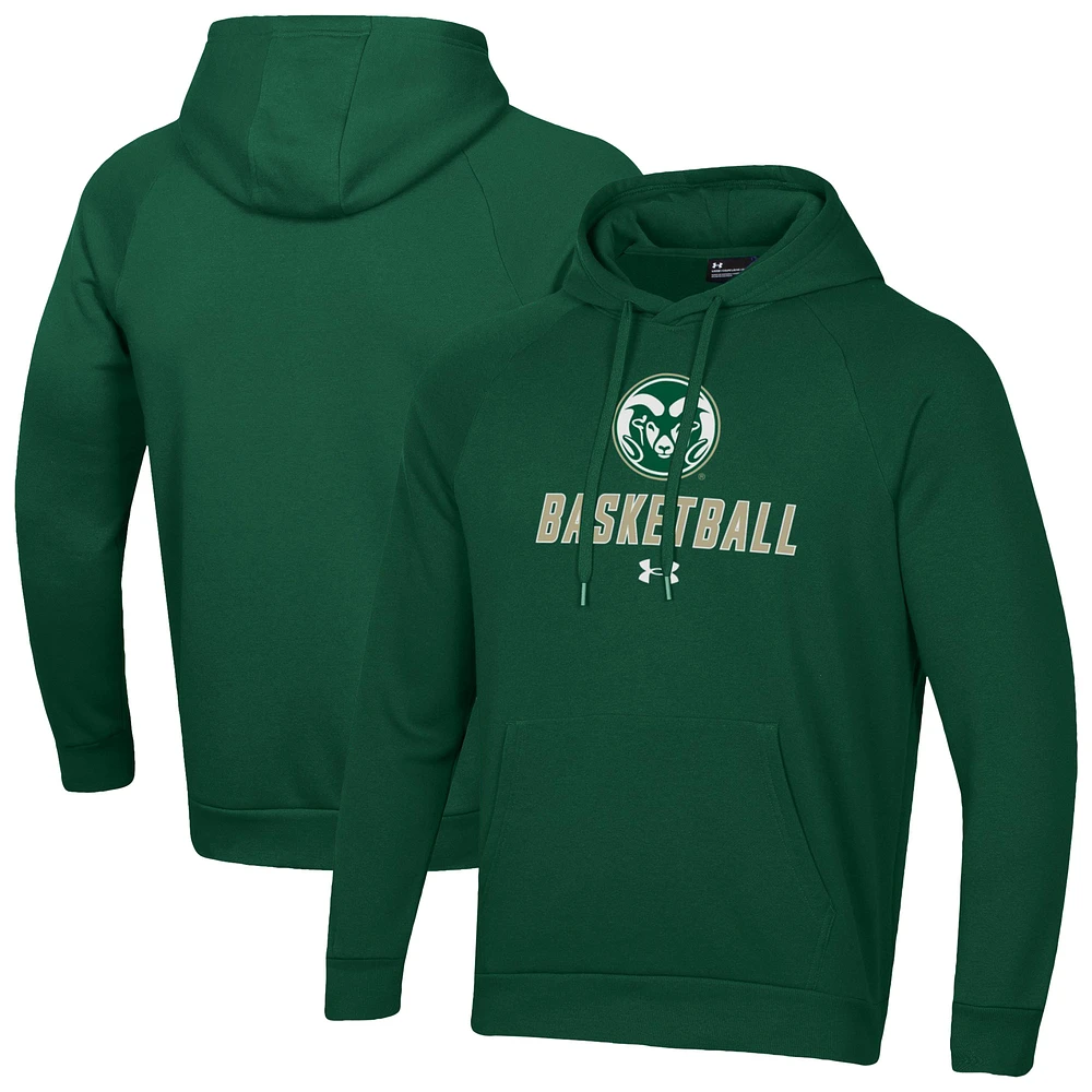 Men's Under Armour Colorado State Rams Basketball Rival Raglan Fleece Pullover Hoodie