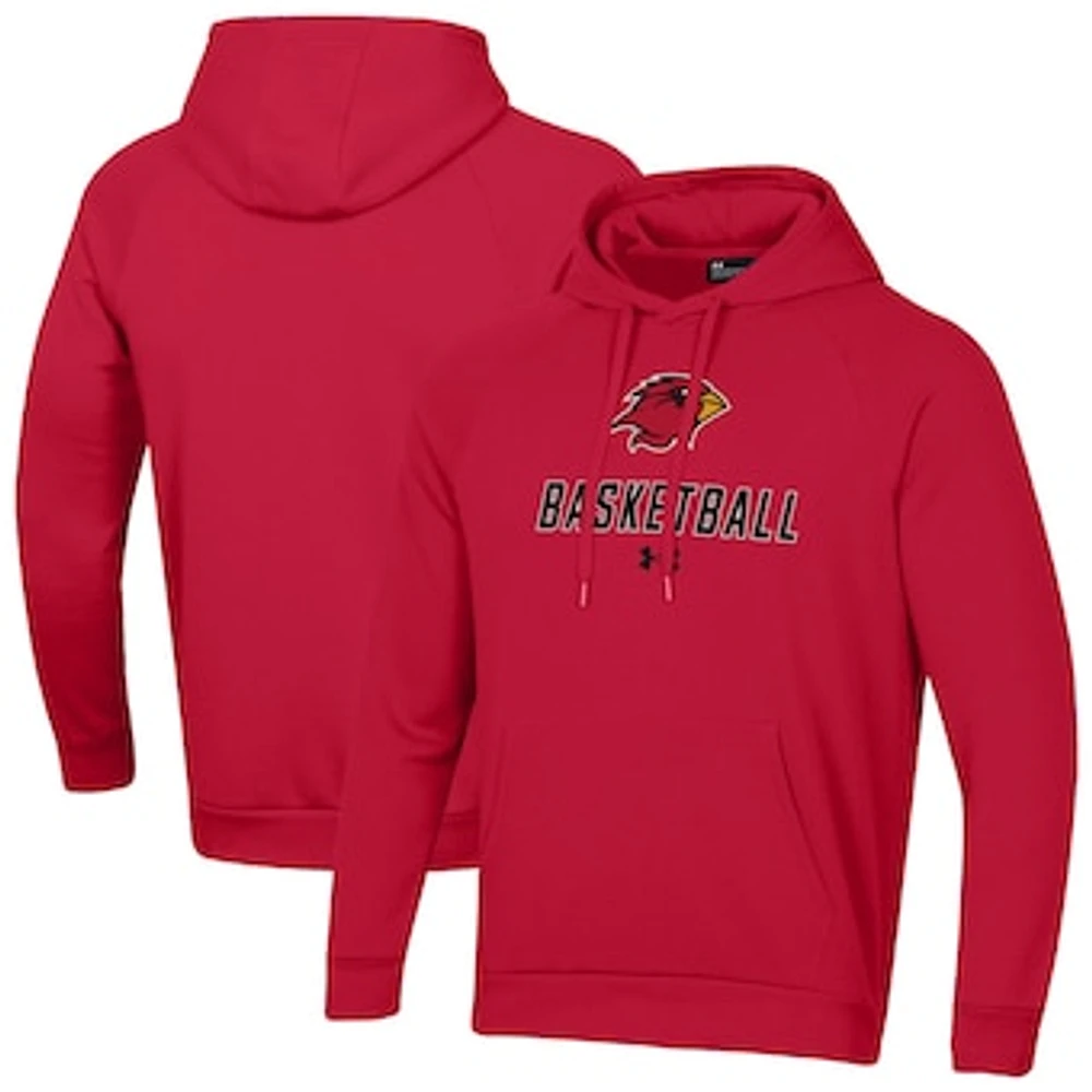 Men's Under Armour Lamar Cardinals Basketball Rival Raglan Fleece Pullover Hoodie