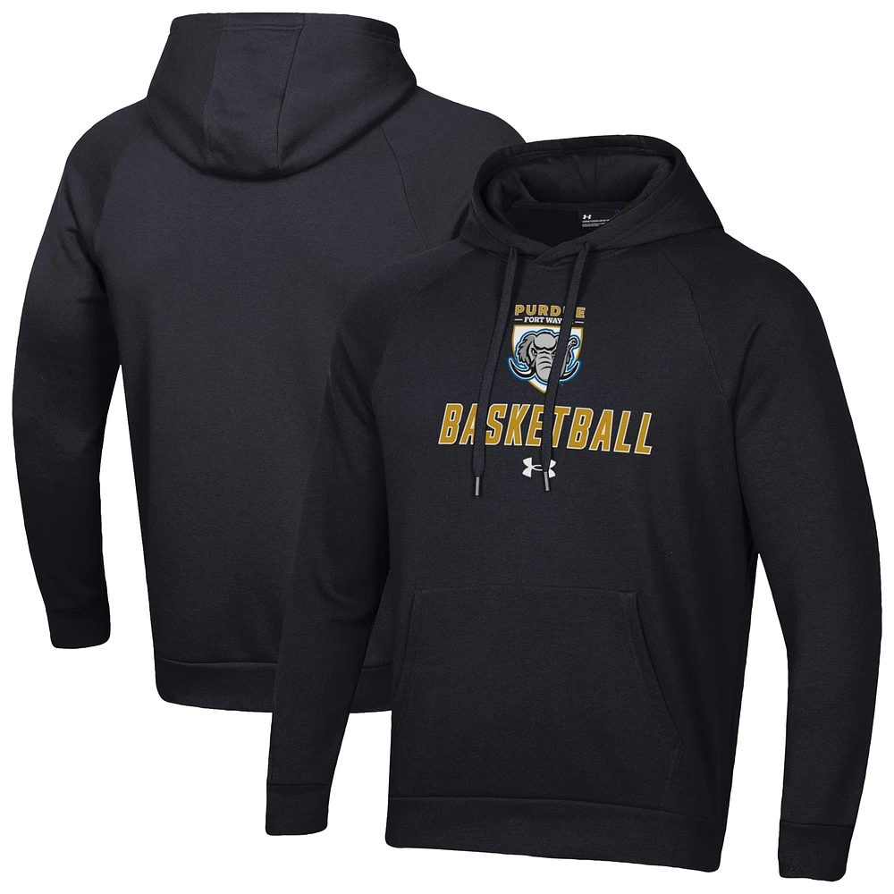 Men's Under Armour Purdue Fort Wayne Mastodons Basketball Rival Raglan Fleece Pullover Hoodie