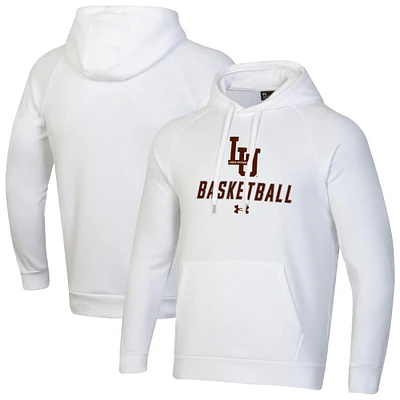 Men's Under Armour Lehigh Mountain Hawks Basketball Rival Raglan Fleece Pullover Hoodie