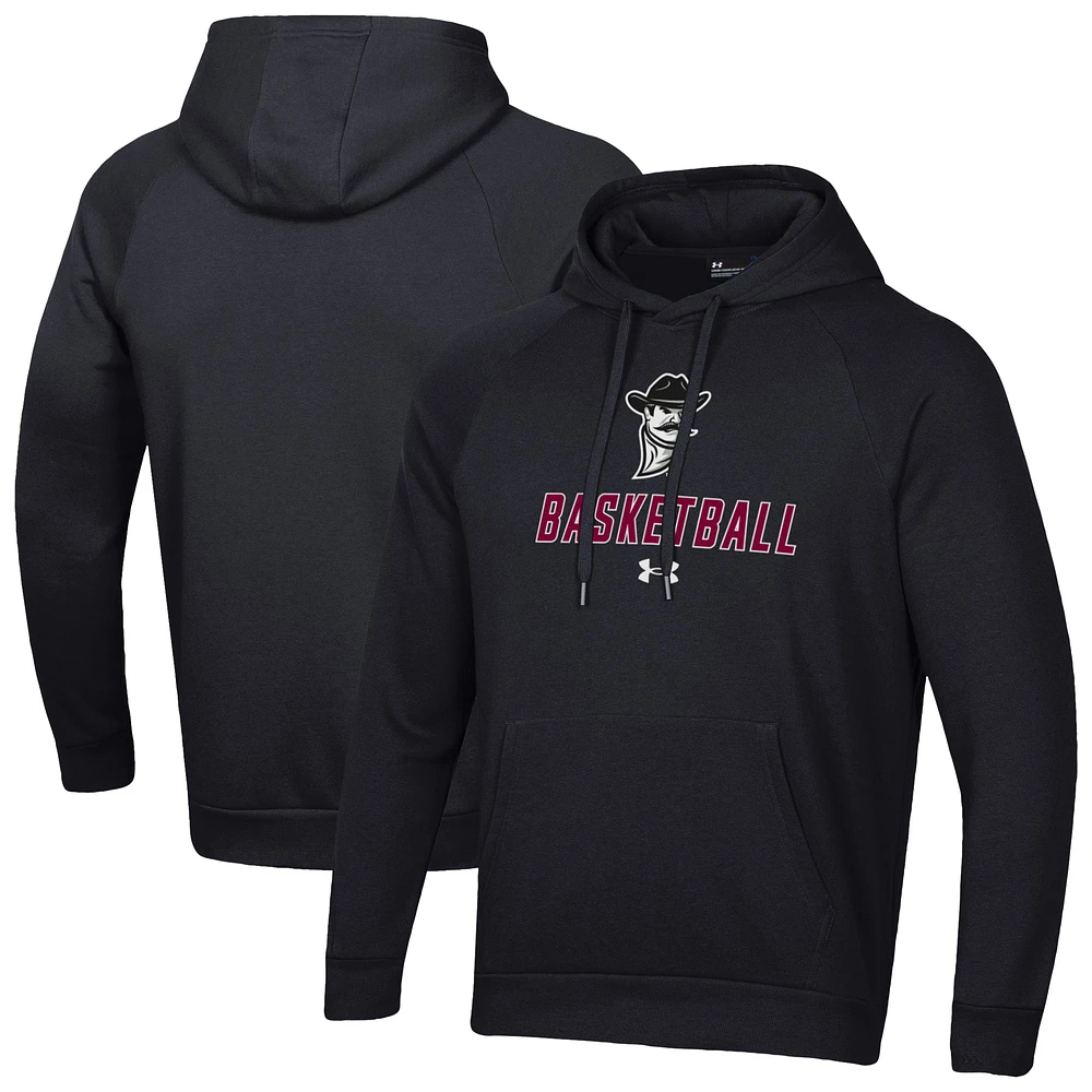 Men's Under Armour New Mexico State Aggies Basketball Rival Raglan Fleece Pullover Hoodie