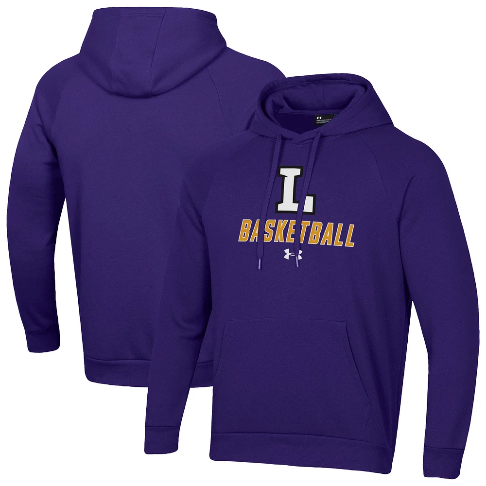 Men's Under Armour Lipscomb Bisons Basketball Rival Raglan Fleece Pullover Hoodie