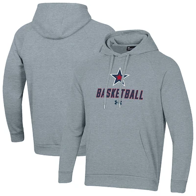 Men's Under Armour Robert Morris Colonials Basketball Rival Raglan Fleece Pullover Hoodie