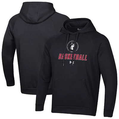 Men's Under Armour Northeastern Huskies Basketball Rival Raglan Fleece Pullover Hoodie