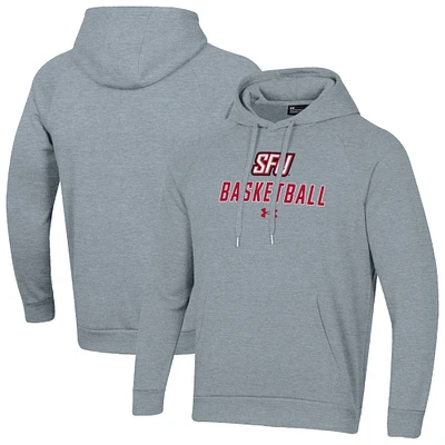 Men's Under Armour Saint Francis Red Flash Basketball Rival Raglan Fleece Pullover Hoodie