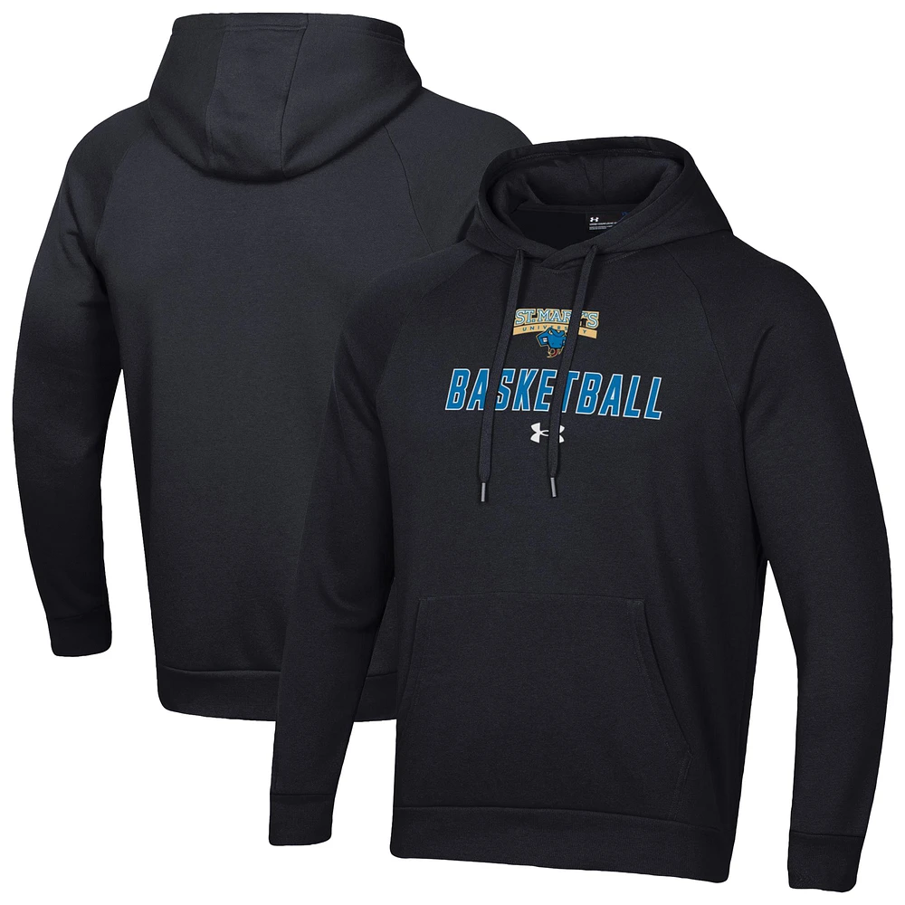 Men's Under Armour St. Mary's University Rattlers Basketball Rival Raglan Fleece Pullover Hoodie
