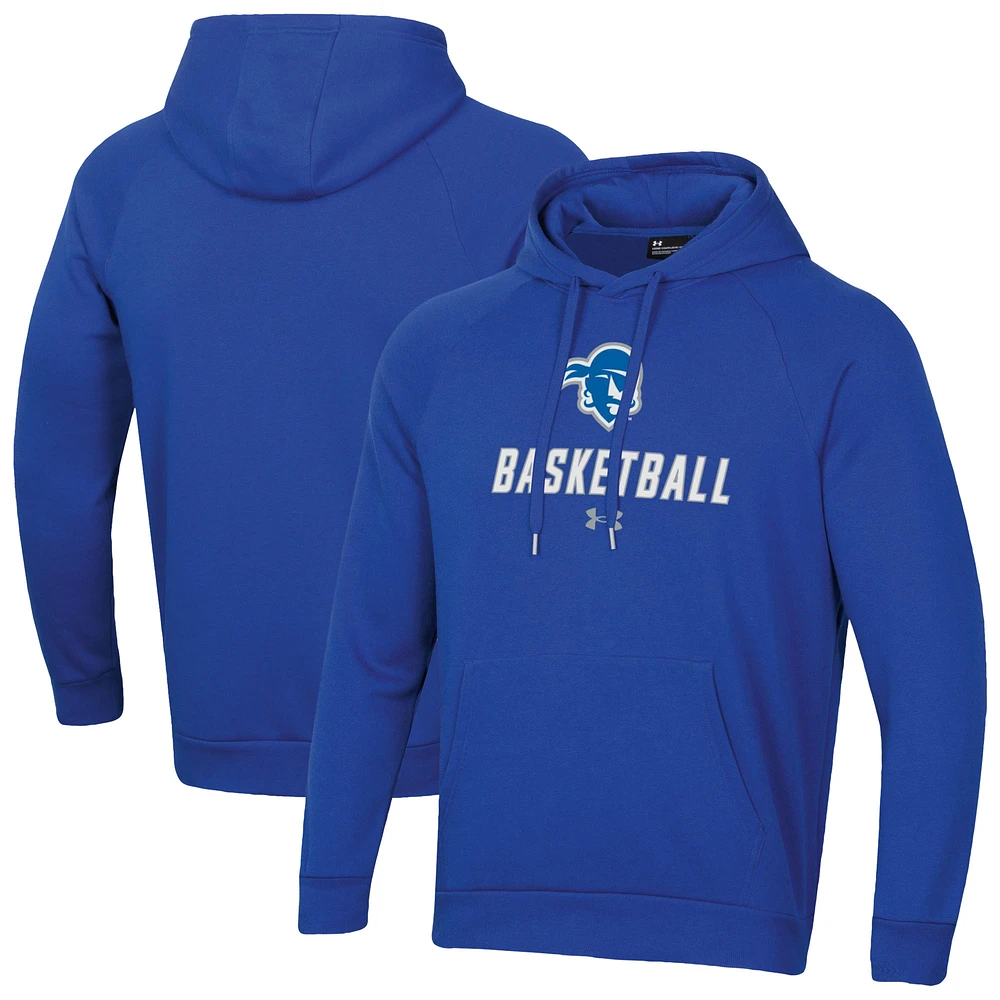 Men's Under Armour Seton Hall Pirates Basketball Rival Raglan Fleece Pullover Hoodie