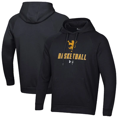 Men's Under Armour Black St. Olaf Oles Basketball Rival Raglan Fleece Pullover Hoodie