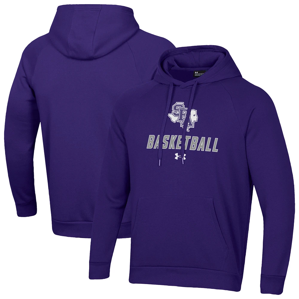 Men's Under Armour Stephen F Austin Lumberjacks Basketball Rival Raglan Fleece Pullover Hoodie