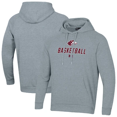 Men's Under Armour Southern Illinois Salukis Basketball Rival Raglan Fleece Pullover Hoodie