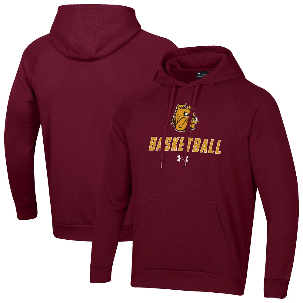 Men's Under Armour Maroon Minnesota Duluth Bulldogs Basketball Rival Raglan Fleece Pullover Hoodie
