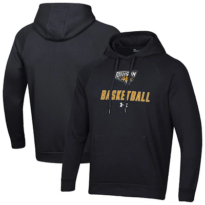 Men's Under Armour Black Towson Tigers Basketball Rival Raglan Fleece Pullover Hoodie