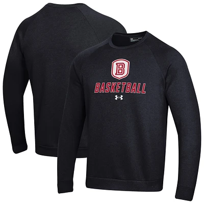 Men's Under Armour Bradley Braves Raglan Basketball Rival Fleece Pullover Sweatshirt