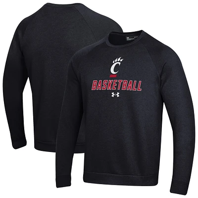 Men's Under Armour Cincinnati Bearcats Raglan Basketball Rival Fleece Pullover Sweatshirt