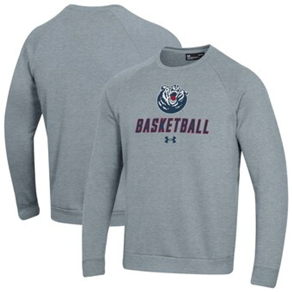 Men's Under Armour Belmont Bruins Raglan Basketball Rival Fleece Pullover Sweatshirt