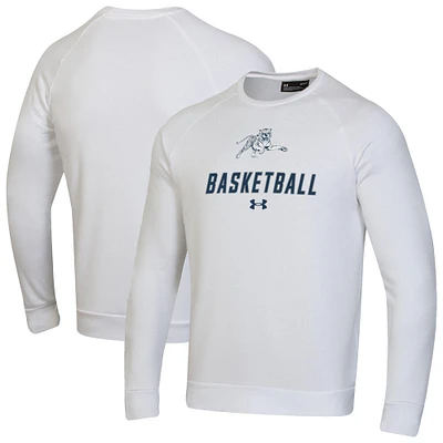 Men's Under Armour Jackson State Tigers Raglan Basketball Rival Fleece Pullover Sweatshirt