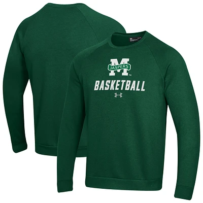 Men's Under Armour Manhattan Jaspers Raglan Basketball Rival Fleece Pullover Sweatshirt