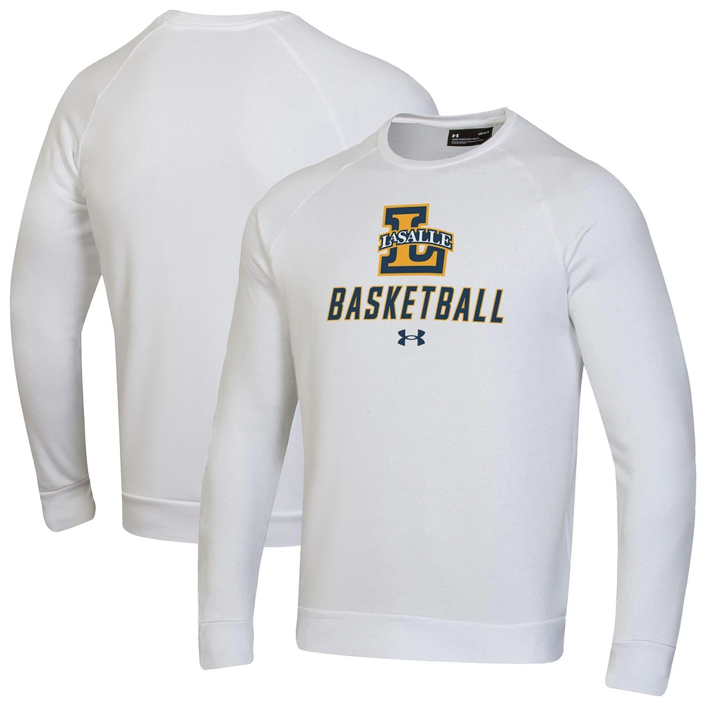 Men's Under Armour La Salle Explorers Raglan Basketball Rival Fleece Pullover Sweatshirt