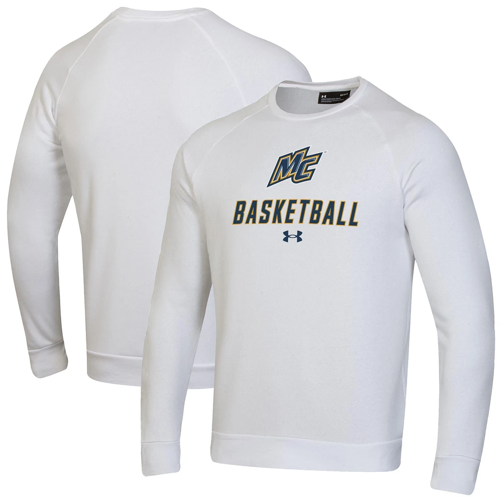 Men's Under Armour Merrimack College Warriors Raglan Basketball Rival Fleece Pullover Sweatshirt