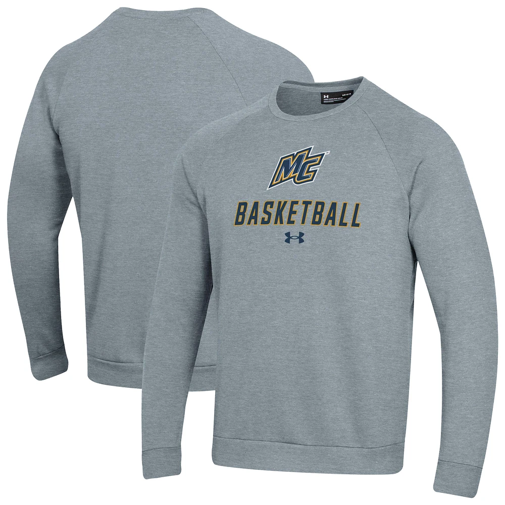 Men's Under Armour Merrimack College Warriors Raglan Basketball Rival Fleece Pullover Sweatshirt