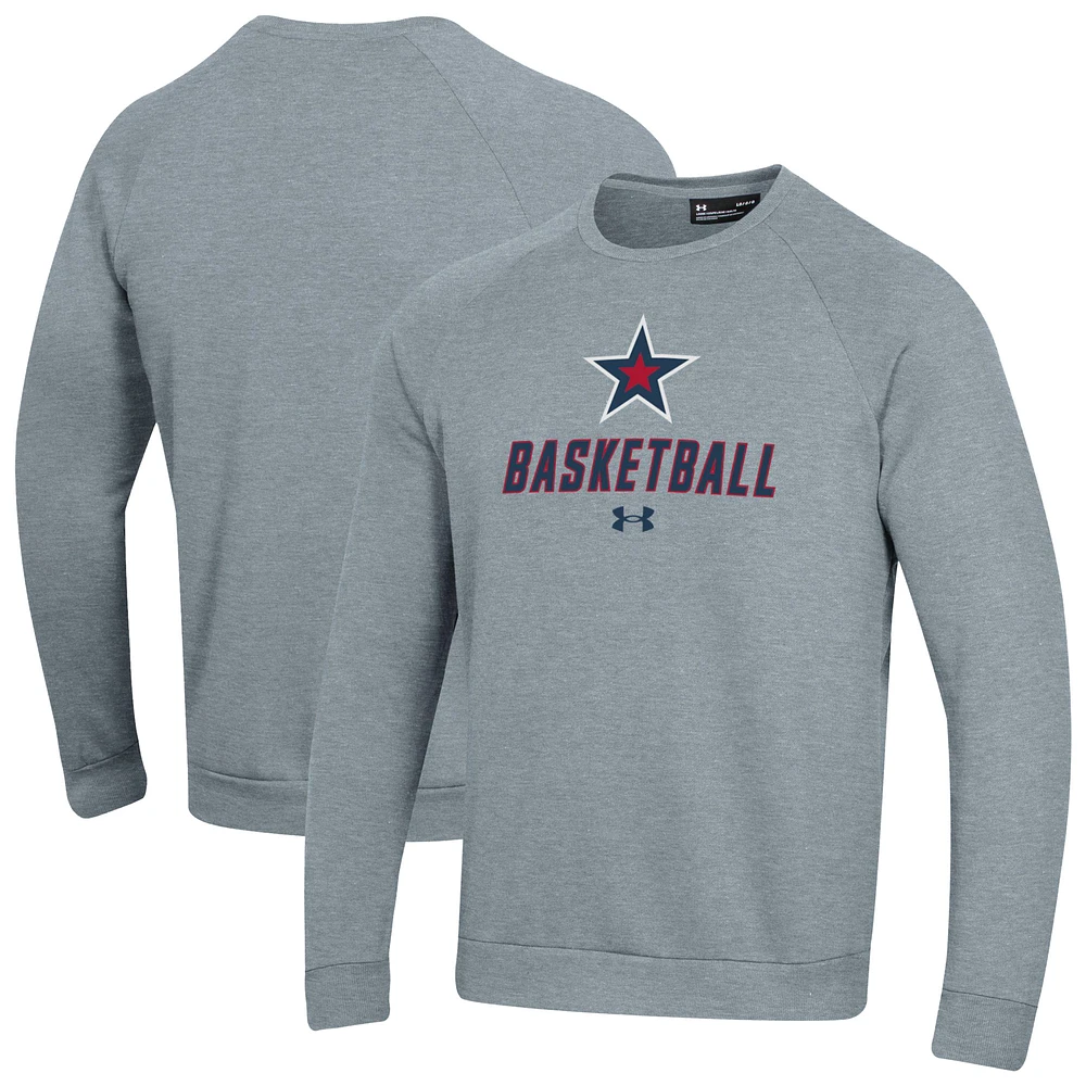Men's Under Armour Robert Morris Colonials Raglan Basketball Rival Fleece Pullover Sweatshirt