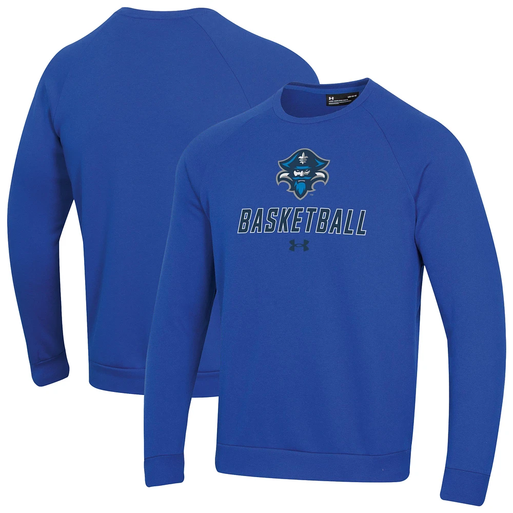 Men's Under Armour New Orleans Privateers Raglan Basketball Rival Fleece Pullover Sweatshirt