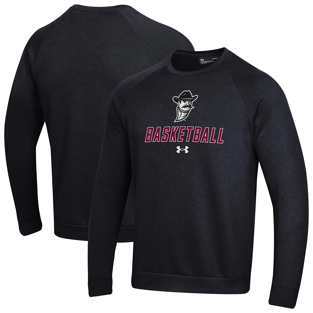 Men's Under Armour New Mexico State Aggies Raglan Basketball Rival Fleece Pullover Sweatshirt