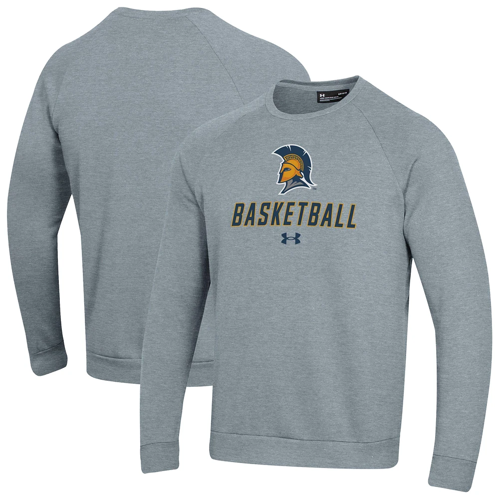 Men's Under Armour UNCG Spartans Raglan Basketball Rival Fleece Pullover Sweatshirt