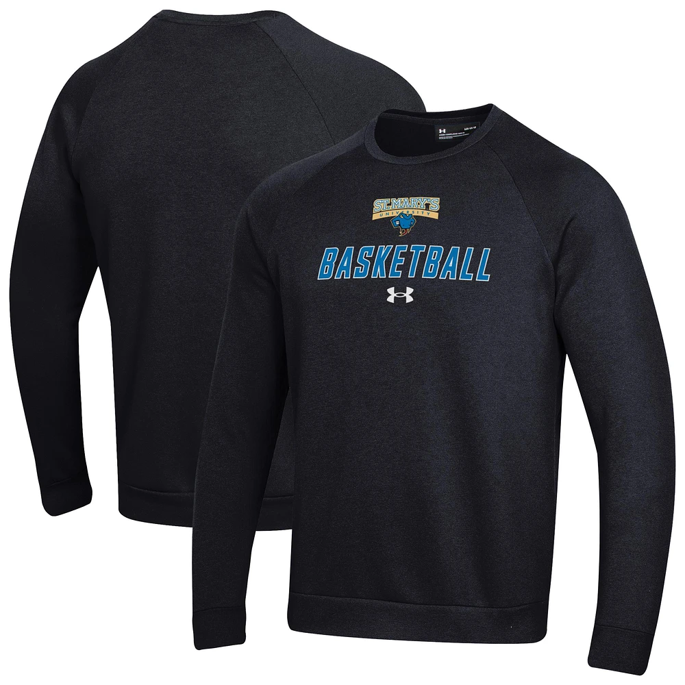 Men's Under Armour St. Mary's University Rattlers Raglan Basketball Rival Fleece Pullover Sweatshirt