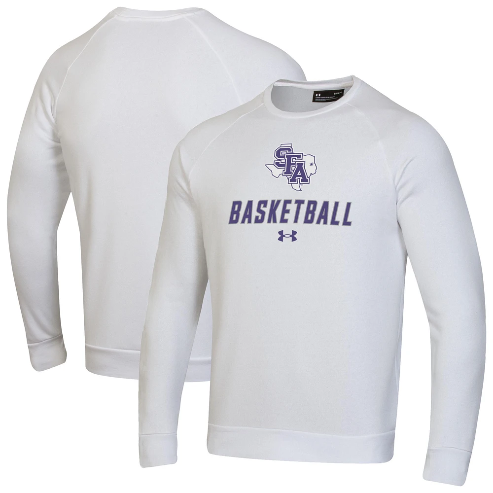 Men's Under Armour Stephen F Austin Lumberjacks Raglan Basketball Rival Fleece Pullover Sweatshirt