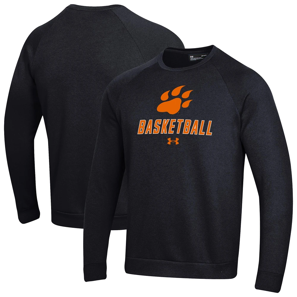 Men's Under Armour Sam Houston State Bearkats Raglan Basketball Rival Fleece Pullover Sweatshirt