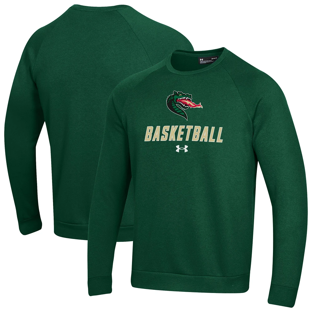 Men's Under Armour UAB Blazers Raglan Basketball Rival Fleece Pullover Sweatshirt