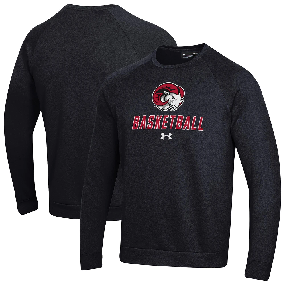 Men's Under Armour Winston-Salem State Rams Raglan Basketball Rival Fleece Pullover Sweatshirt
