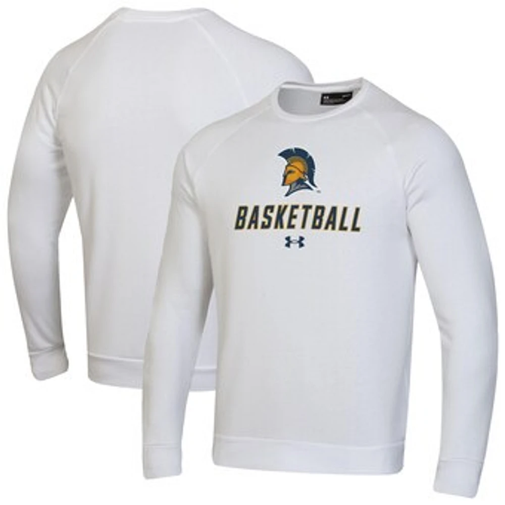 Men's Under Armour UNCG Spartans Raglan Basketball Rival Fleece Pullover Sweatshirt