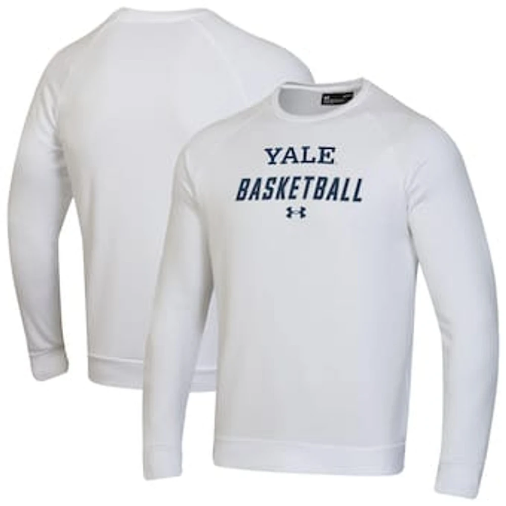 Men's Under Armour Yale Bulldogs Raglan Basketball Rival Fleece Pullover Sweatshirt