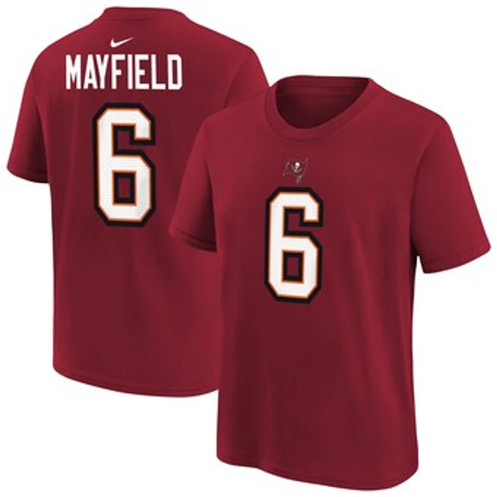 Youth Nike Baker Mayfield Red Tampa Bay Buccaneers Player Name & Number T-Shirt