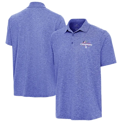Men's Antigua Heather Royal Los Angeles Dodgers 2024 National League Champions Par 3 Polo