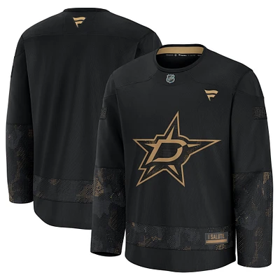 Men's Fanatics Black Dallas Stars 2024 Military Appreciation Practice Jersey