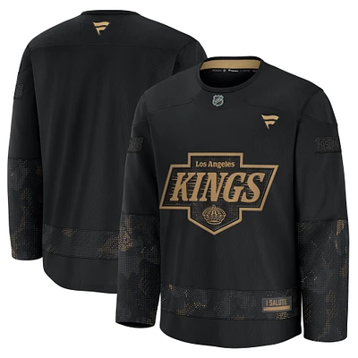 Men's Fanatics Black Los Angeles Kings 2024 Military Appreciation Practice Jersey