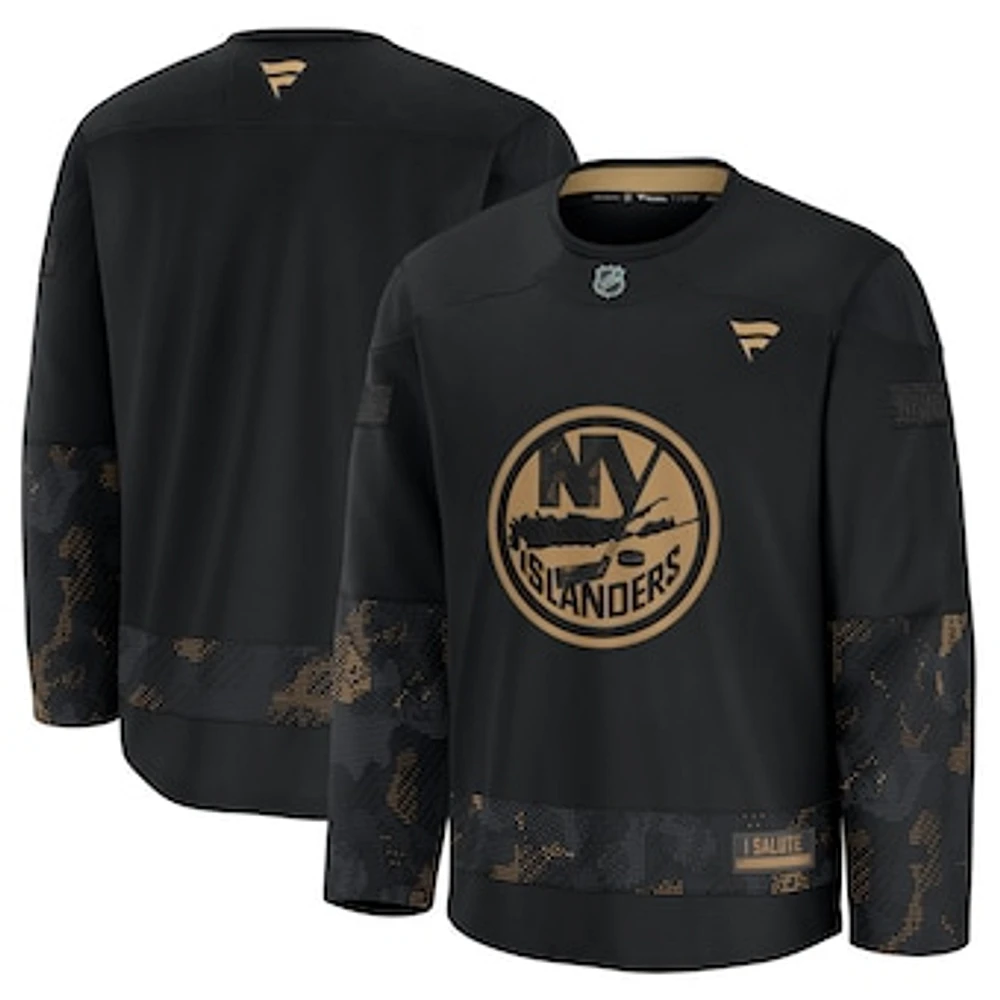 Men's Fanatics Black New York Islanders 2024 Military Appreciation Practice Jersey