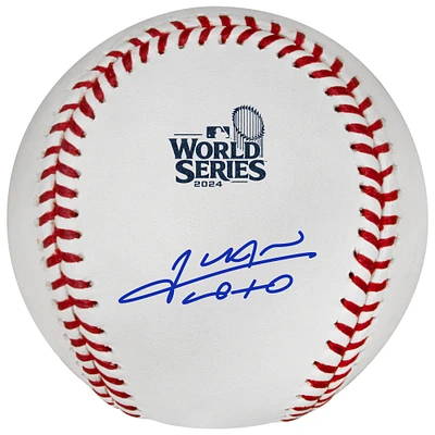 Juan Soto New York Yankees Autographed 2024 World Series Logo Baseball